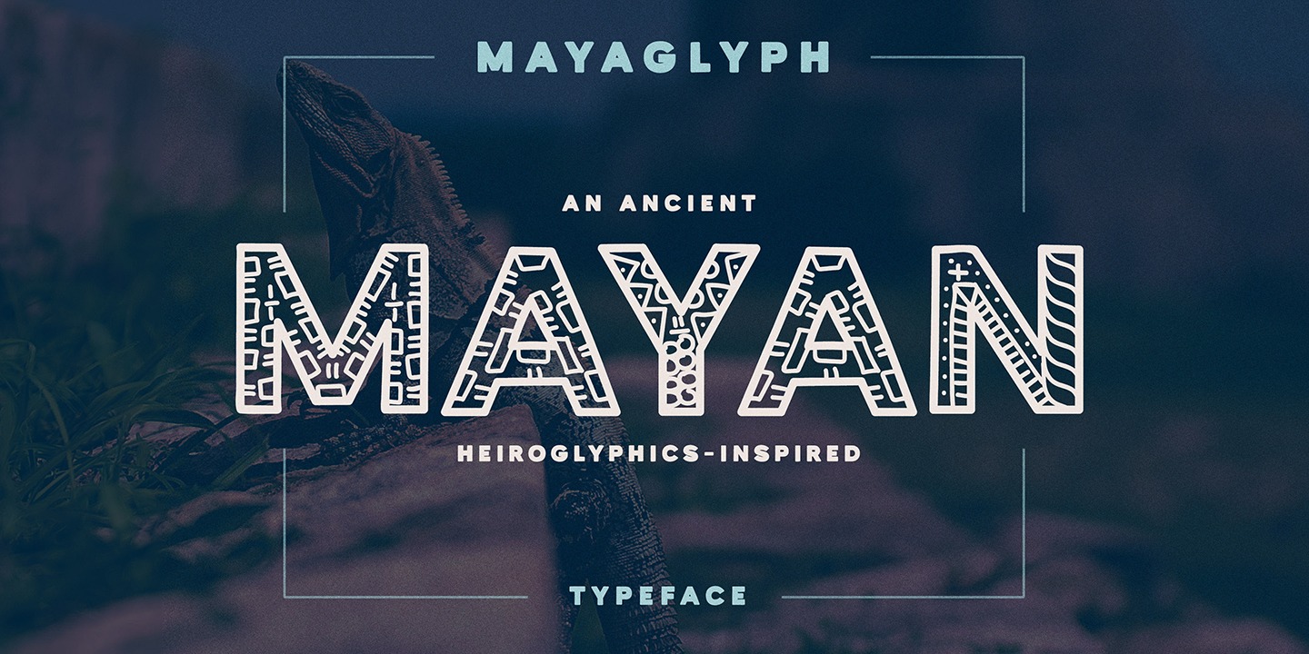 Ejemplo de fuente Mayaglyph